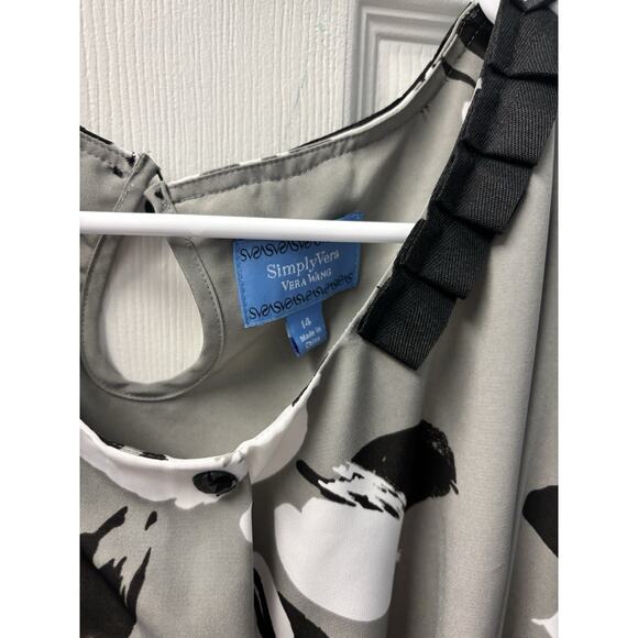 Vera Wang Simply Vera Misses Orchard Rain Sleeveless Dress Size 14 - Picture 3 of 8